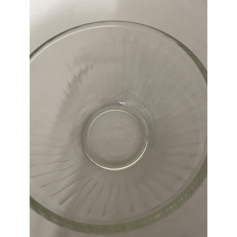Three Pyrex Glass 7401-S Clear Mixing Bowls Ribbed 3 cups Kitchen Glassware - Picture 4 of 7